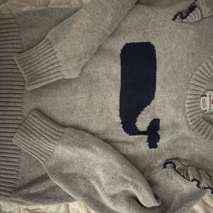 Vineyard Vines Gray and Blue Knit Sweater